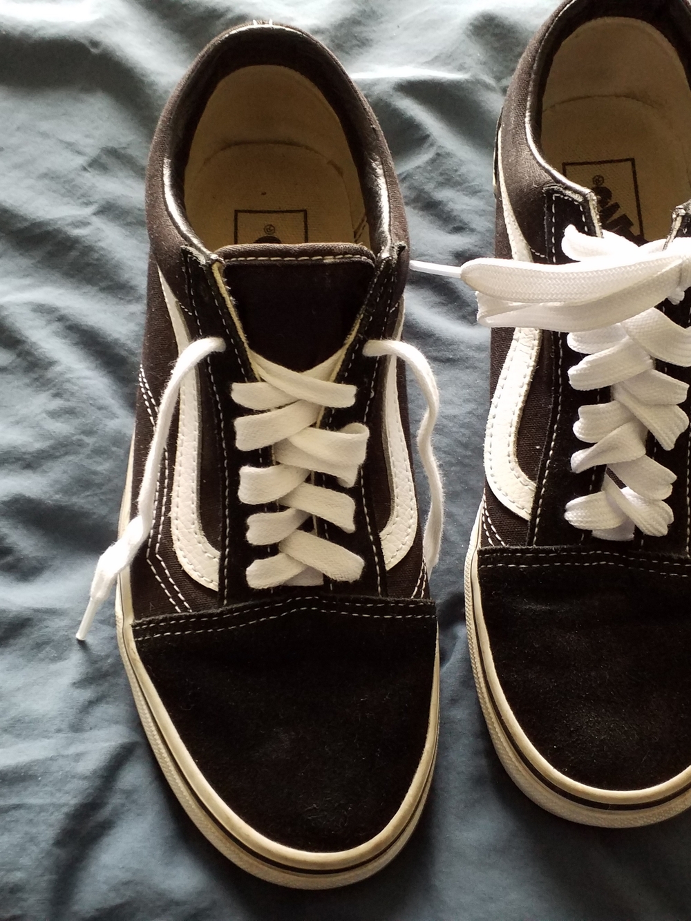 Vans Black and White Old Skool Low-Top Sneakers
